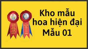 Kho mẫu hoa cài áo đại biểu mẫu hiện đại 01: