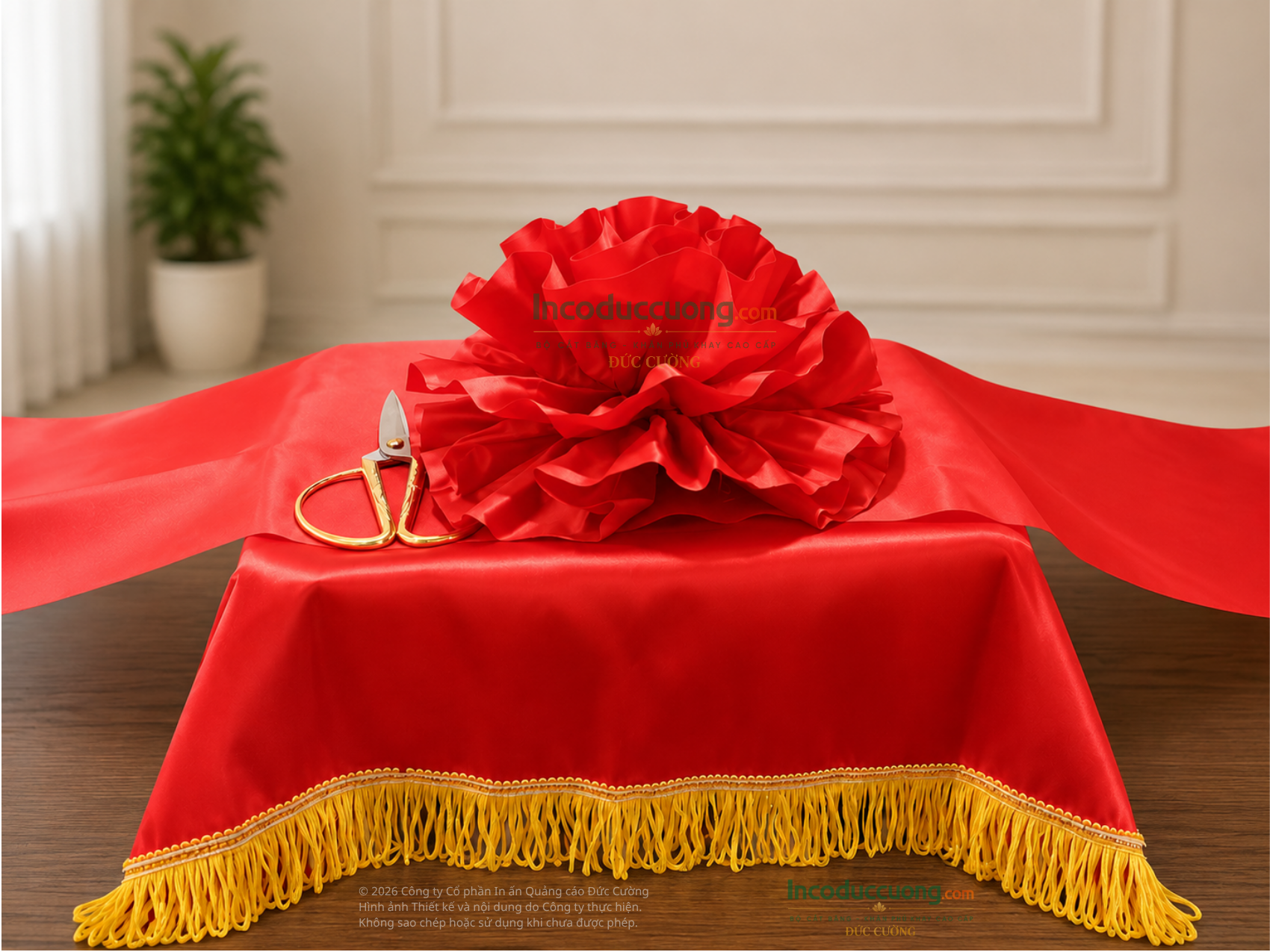 Đức Cường – Chuyên sản xuất Bộ cắt băng khai trương, Bộ cắt băng khánh thành, Bộ cắt băng động thổ, Bộ cắt băng khởi công cao cấp.