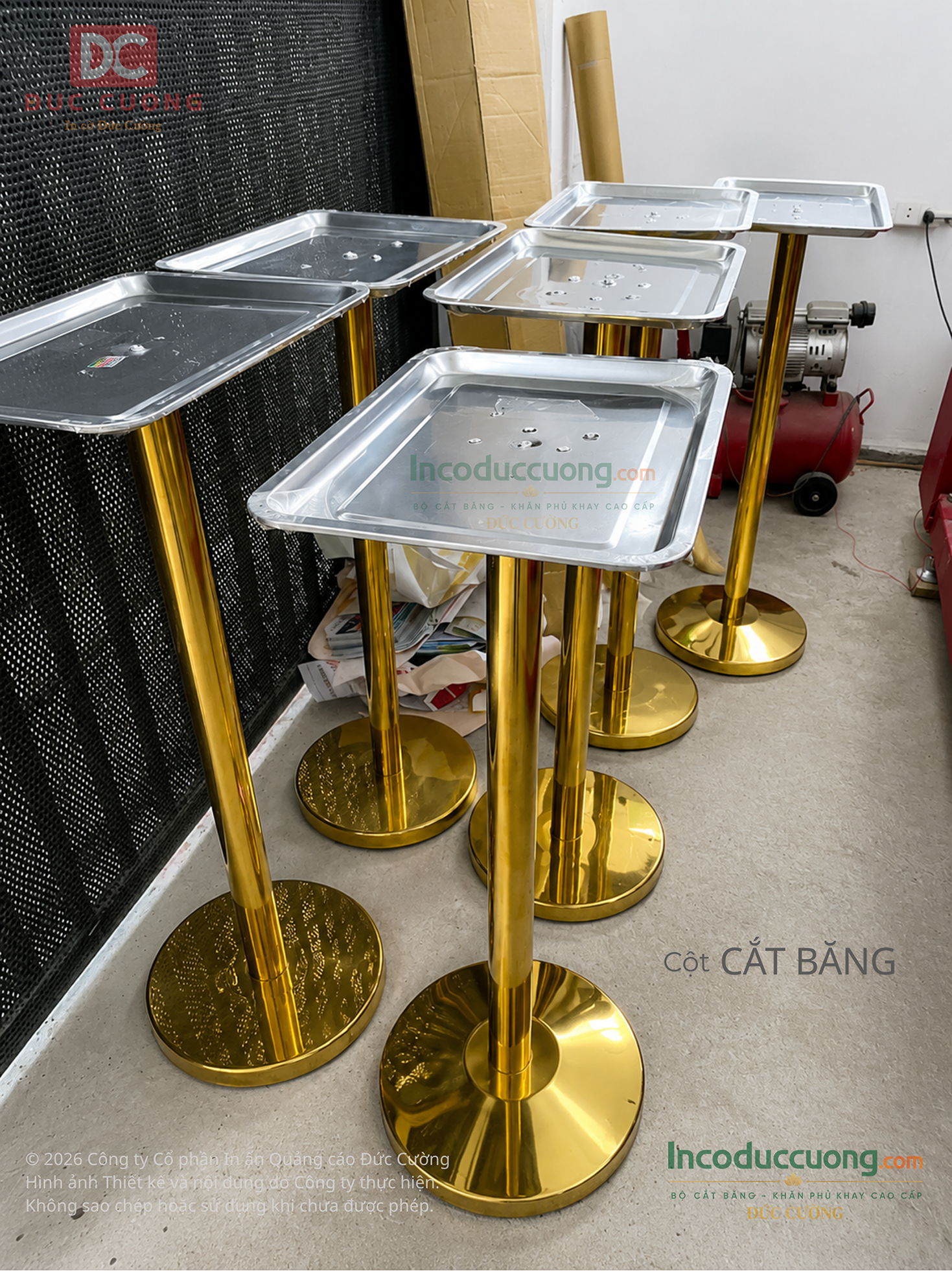 Cột Inox Cắt Băng Khai Trương – Giải Pháp Thay Thế Người Bê Khay Chuyên Nghiệp - Ảnh 4