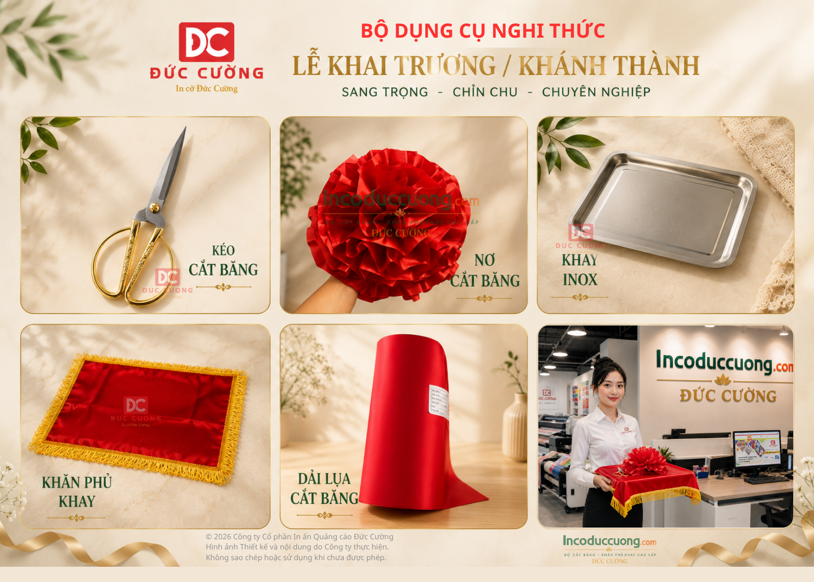 Bộ dụng cụ nghi thức lễ cắt băng khai trương
